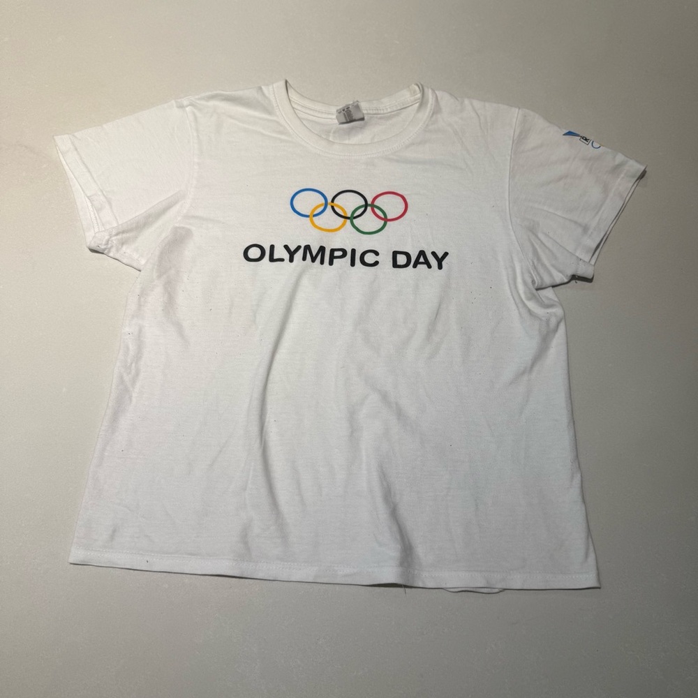 Vintage Koya Europe Romania Olympic Day White T-Shirt